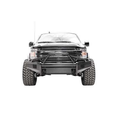 Fab Fours Black Steel Front Bumper with Pre-Runner (Black) - FF18-K4562-1